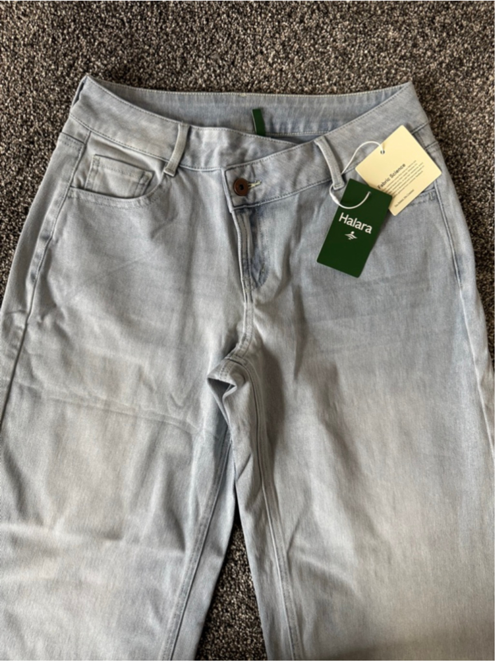 Halara Flex™ Asymmetric Low Rise Baggy Wide Leg Washed Jeans Size Small Long - Picture 9 of 16
